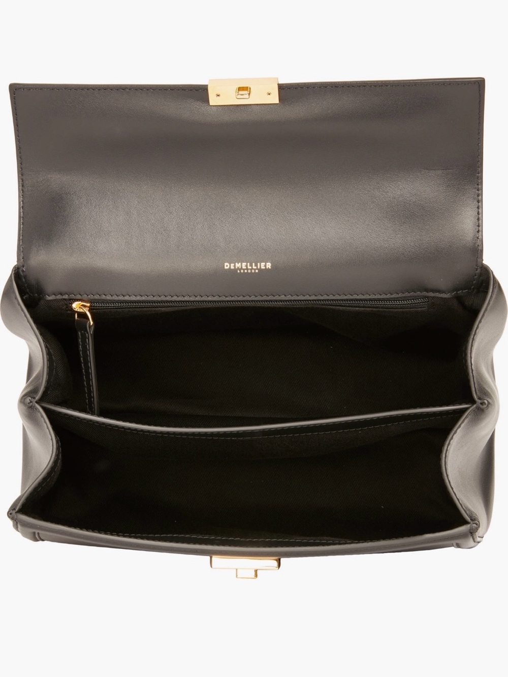 DeMellier Paris MIDI Black Satchel with Gold Hardware - Picture 5 of 14